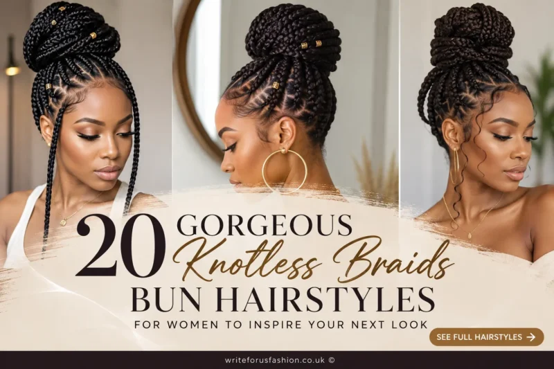 20 Gorgeous Knotless Braids Bun Hairstyles for Women to Inspire Your Next Look