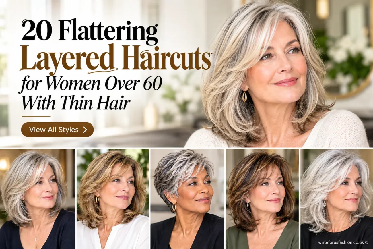 Layered Haircuts for Women Over 60 With Thin Hair