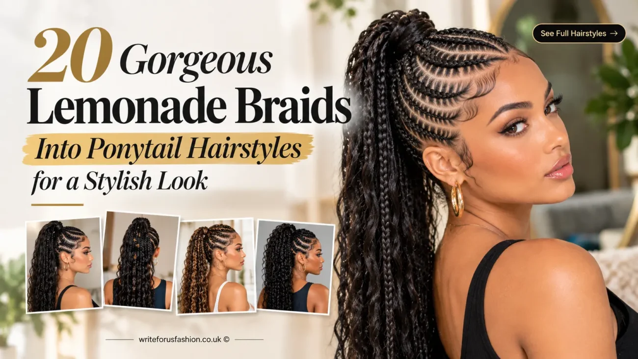 Lemonade Braids Into Ponytail Hairstyles