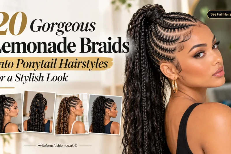 20 Gorgeous Lemonade Braids Into Ponytail Hairstyles for a Stylish Look