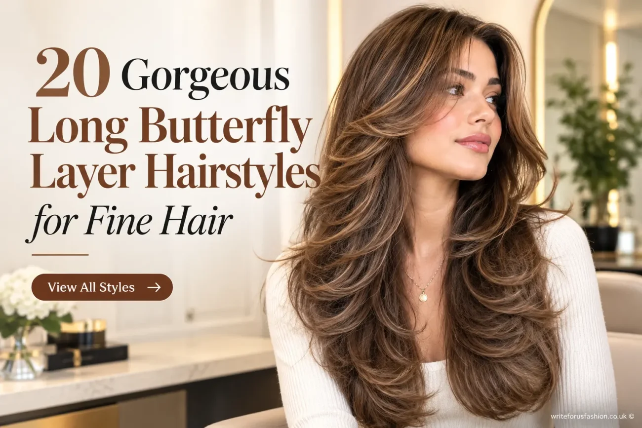 Long Butterfly Layer Hairstyles for Fine Hair