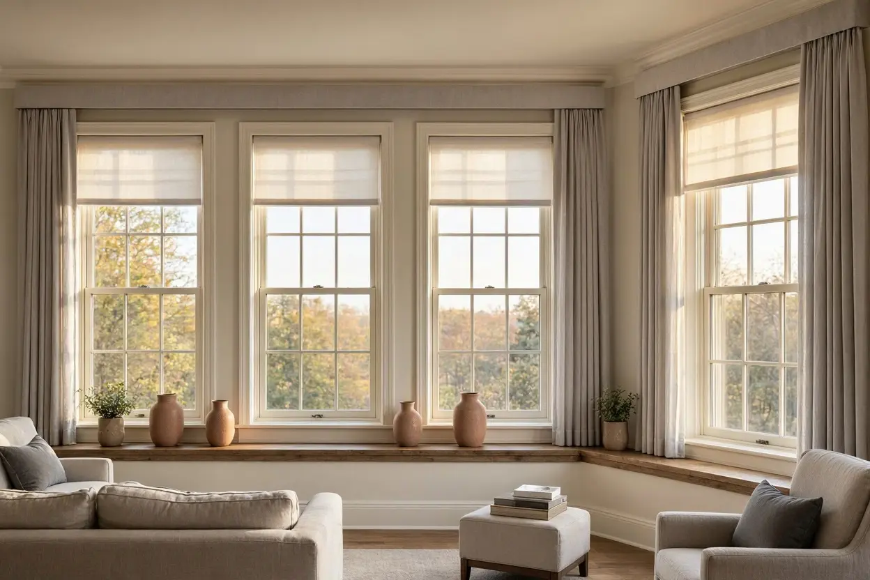 How to Make Several Windows in One Room Look Like They Belong Together