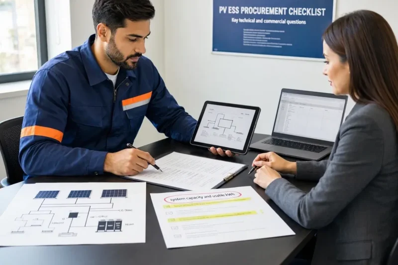 Practical questions about a PV ESS system before procurement