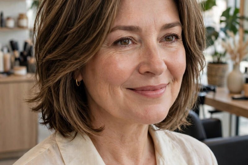 What Hairstyle Suits a Round Face for Women Over 40?